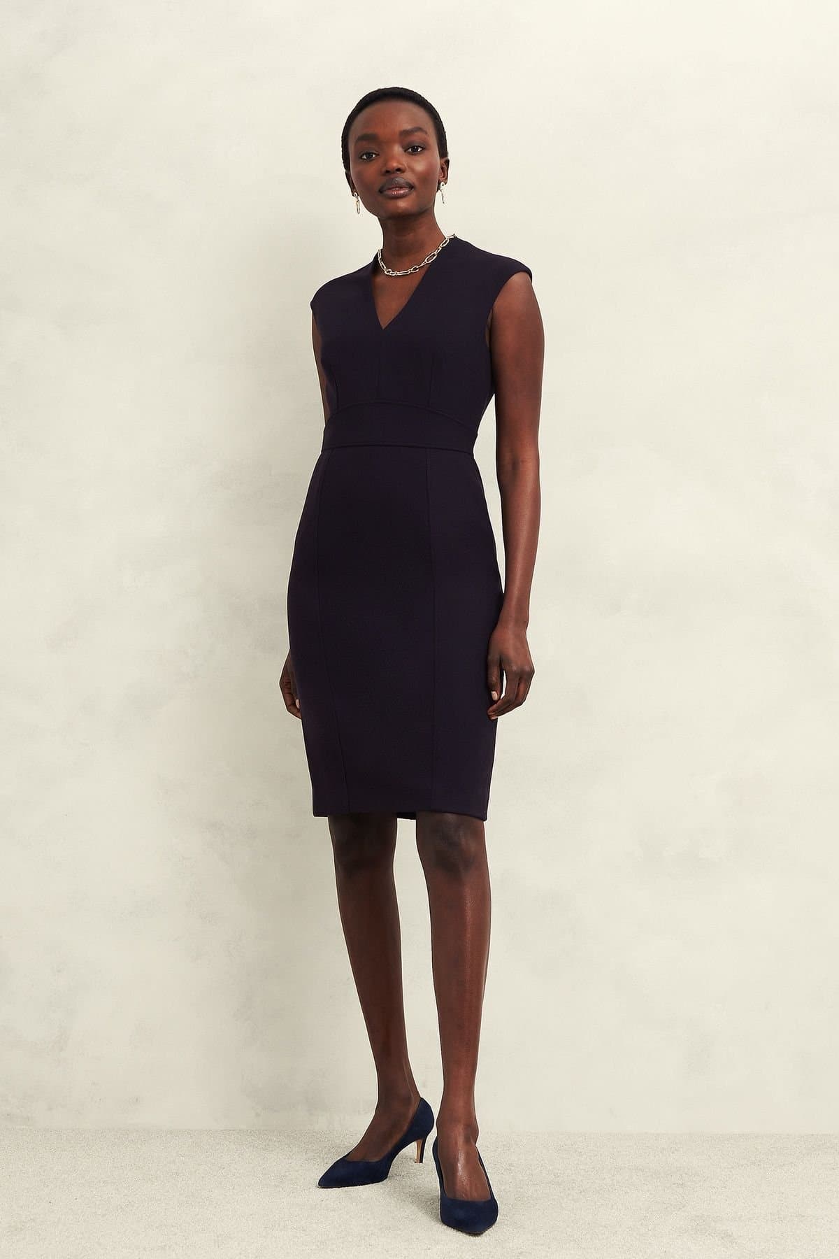 Hobbs London Hobbs London Women's Petite Aly Dress in Dark Navy