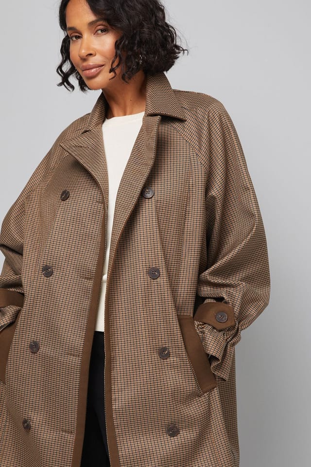 Wallis Wallis Women's Brown Check Collared Coat - 2