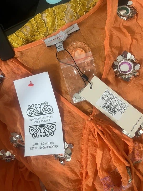 Never Fully Dressed Apricot Embellished Ines Dress