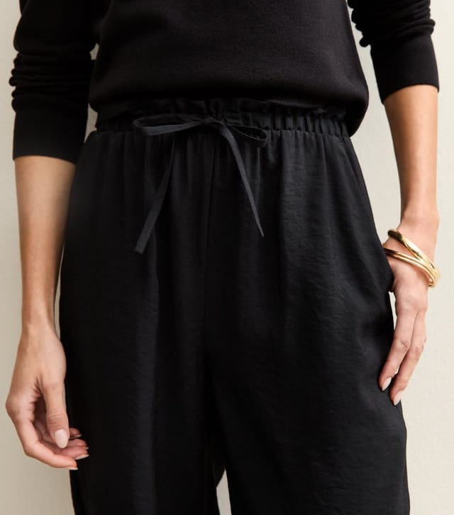 New Look Women's Tall Black Drawstring Cuffed Joggers New Look - 3