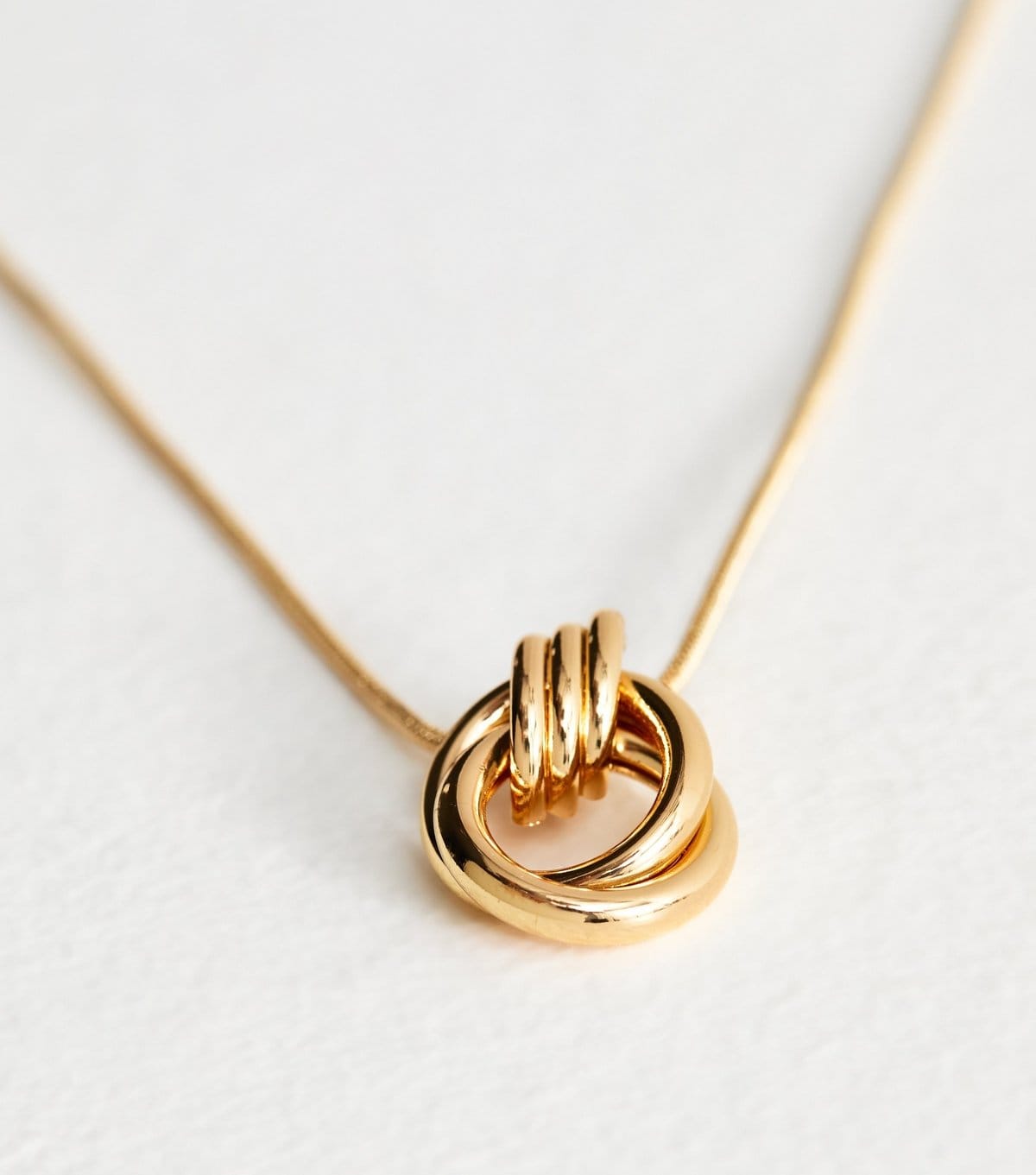 New Look Gold Tone Doorknocker Pendant Necklace New Look - 4