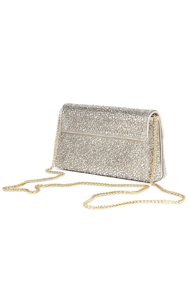Jones Bootmaker Jones Bootmaker Women's Vertigo Touch Fasten Embellished Clutch Bag in Gold - 2