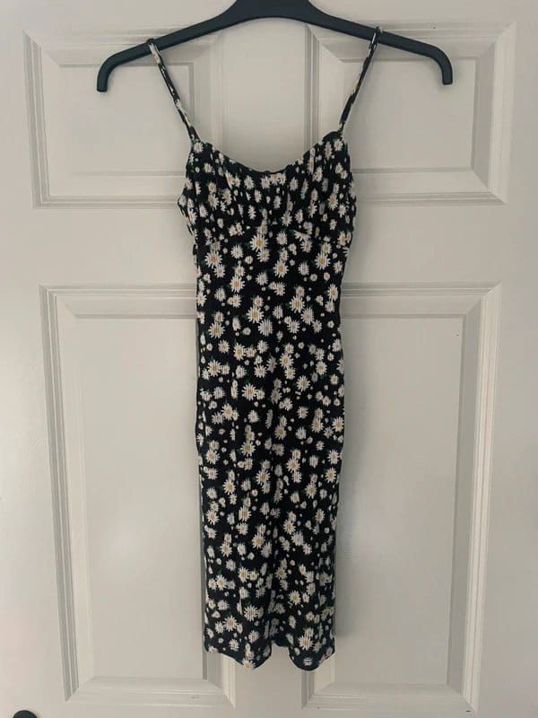 Bershka Black Floral Jumpsuit