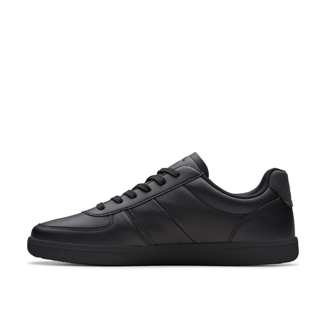 Clarks Clarks Men's Fosse Go Black Leather Trainers - 2