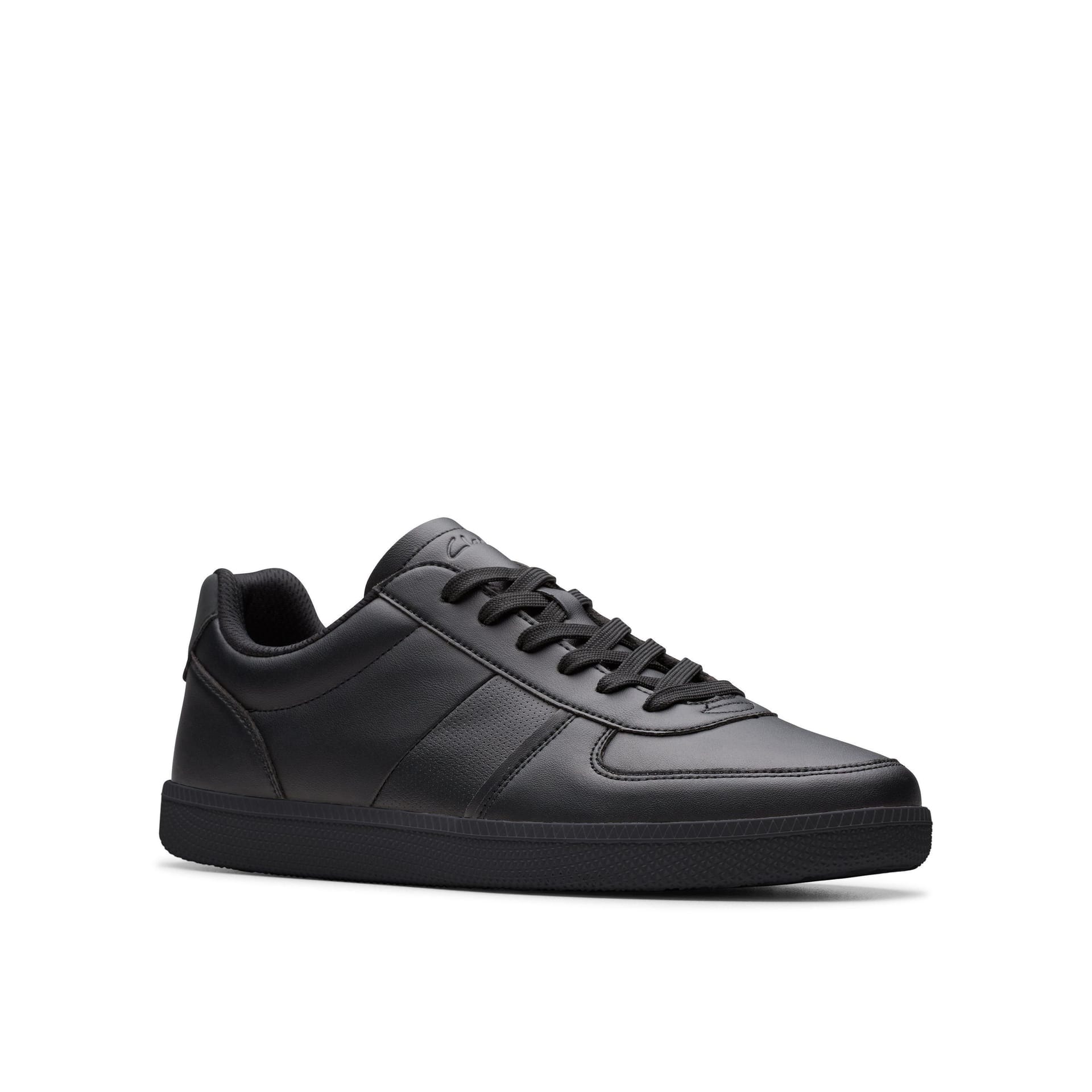 Clarks Clarks Men's Fosse Go Black Leather Trainers - 4