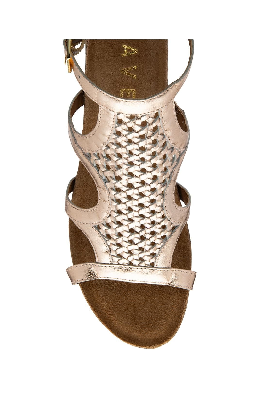 Ravel Ravel Women's 'Childers' Leather Wedge Sandals in Rose Gold - 4
