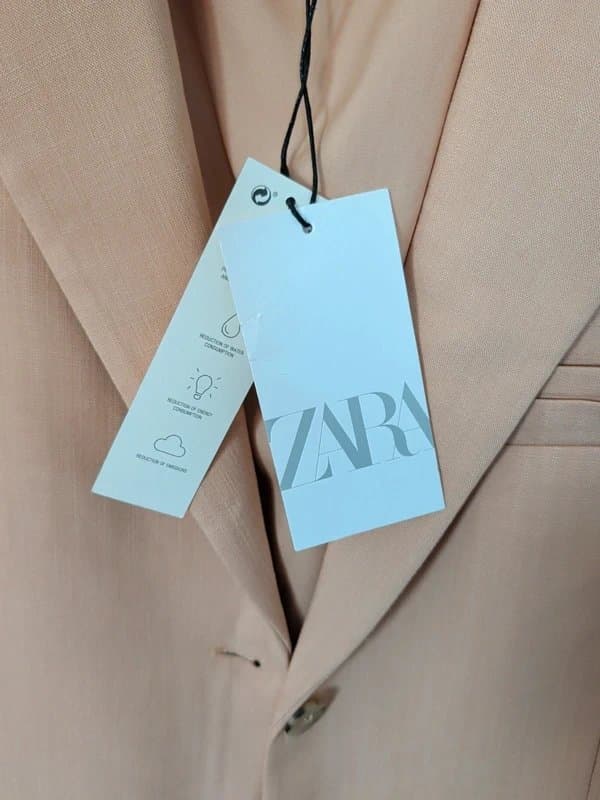 Zara Zara New With Tags Sand Beige Tailored Blazer Size Medium Minimalist Smart Chic