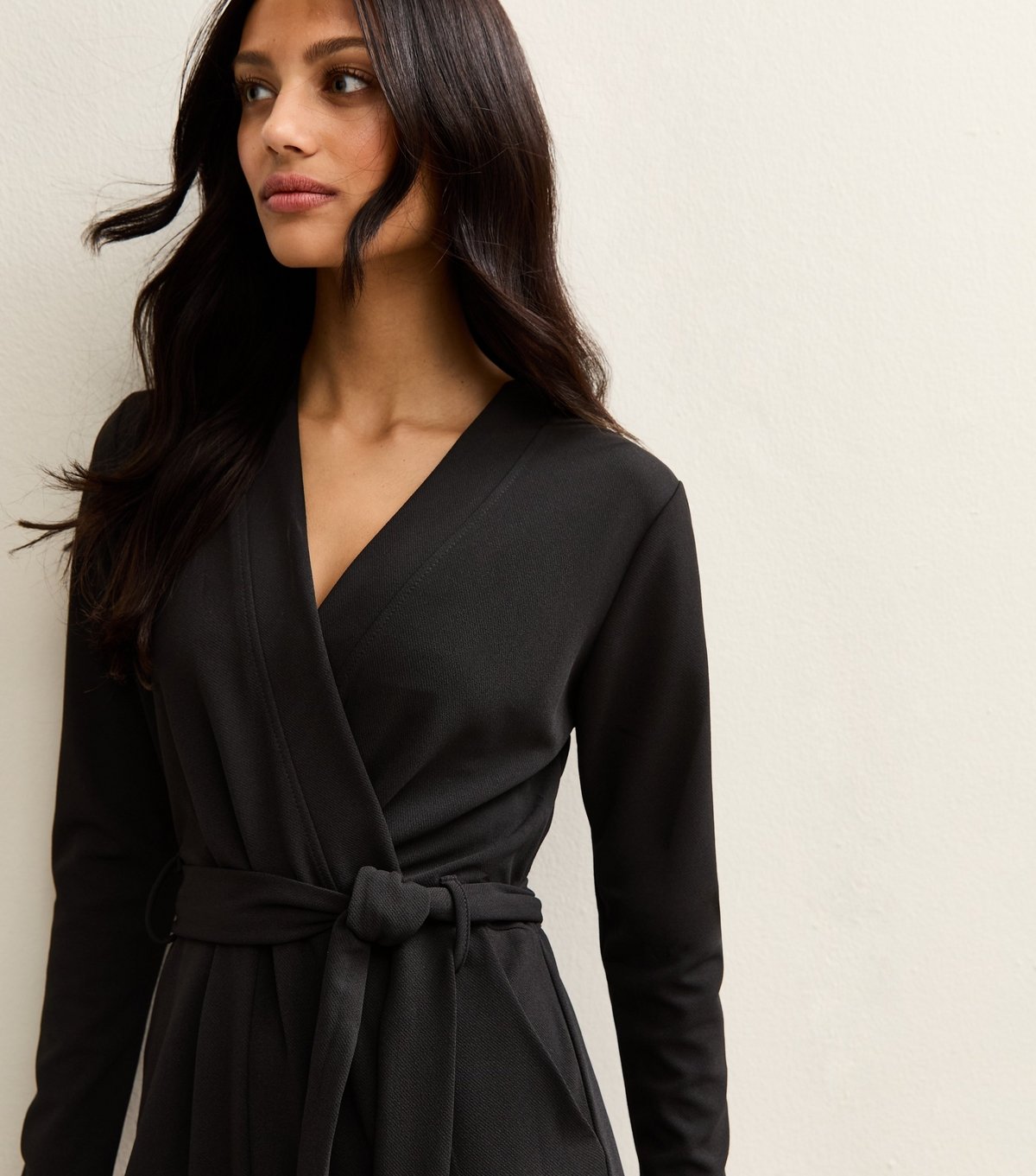 Gini London Women's Jersey Wrap Elasticated Waist Jumpsuit Gini London New Look - 2