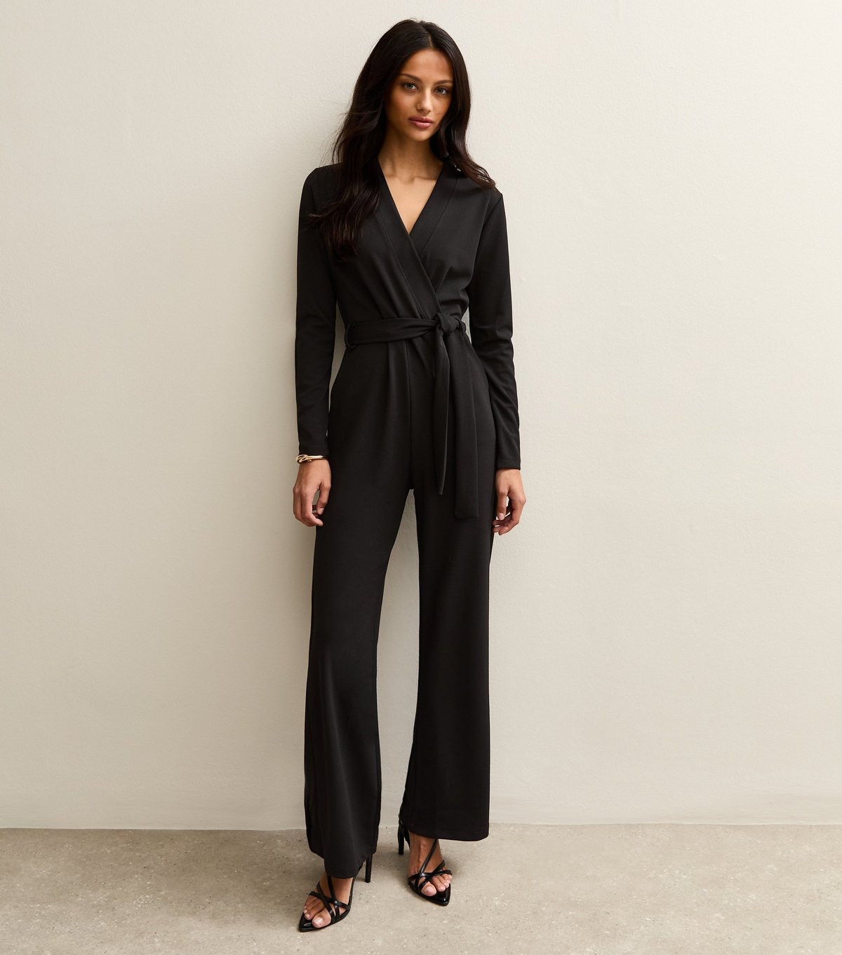 Gini London Women's Jersey Wrap Elasticated Waist Jumpsuit Gini London New Look - 3