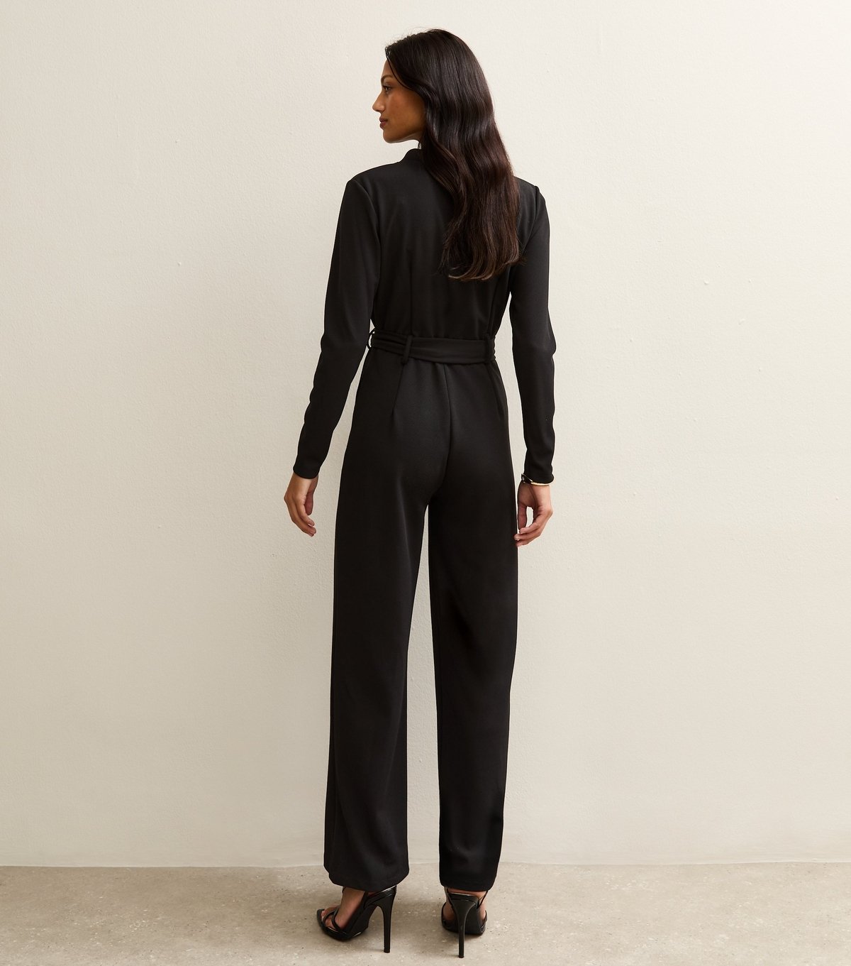 Gini London Women's Jersey Wrap Elasticated Waist Jumpsuit Gini London New Look - 4