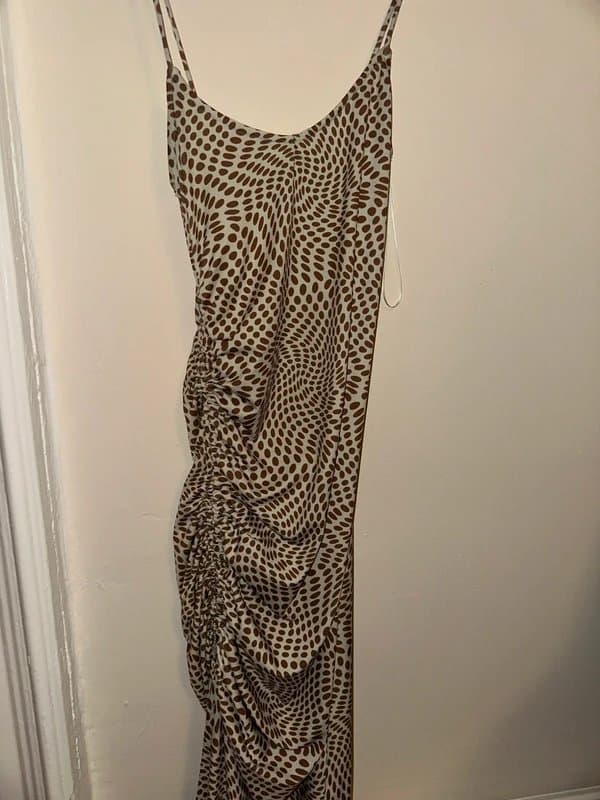 Bershka bershka ruched side maxi dress