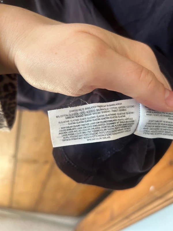 Primark Navy Cotton Short Sleeve Tee T Shirt Oversized Stretch