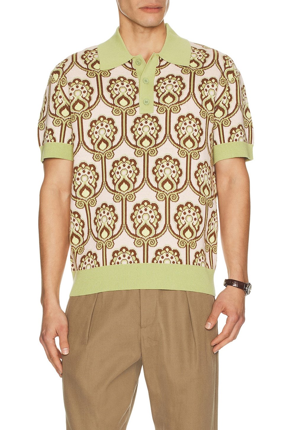 revolve Drôle De Monsieur Polo Maille Tapisserie Florale - 1