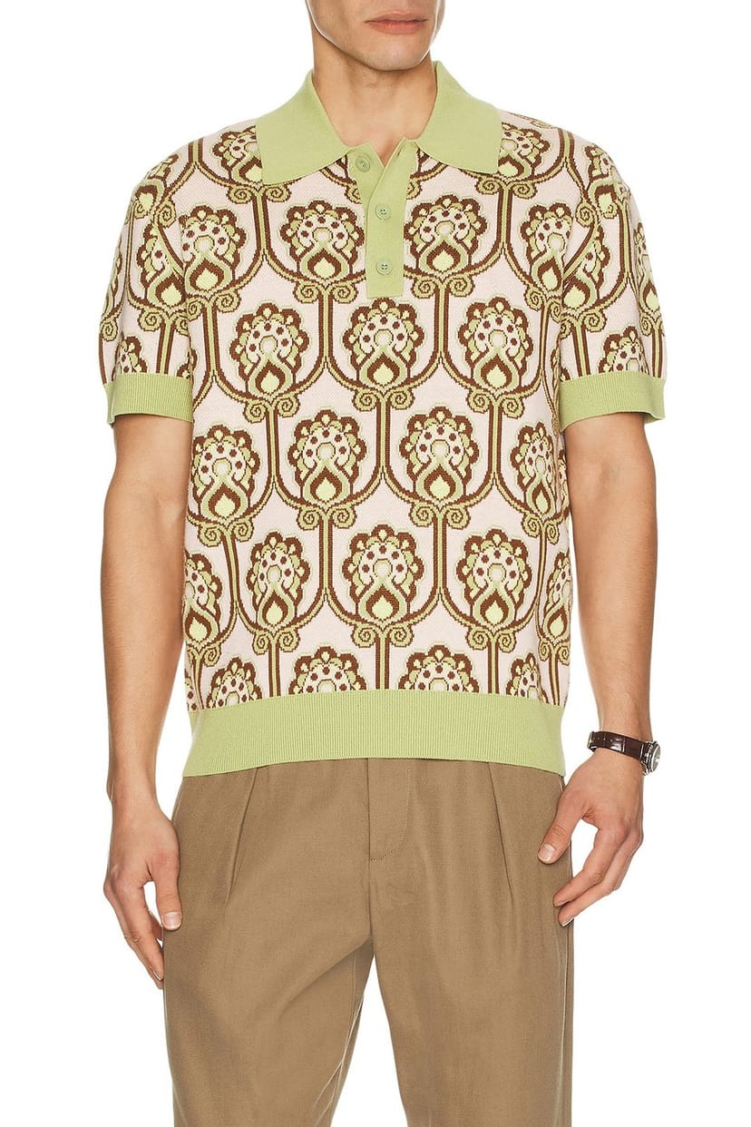 revolve Drôle De Monsieur Polo Maille Tapisserie Florale - 1