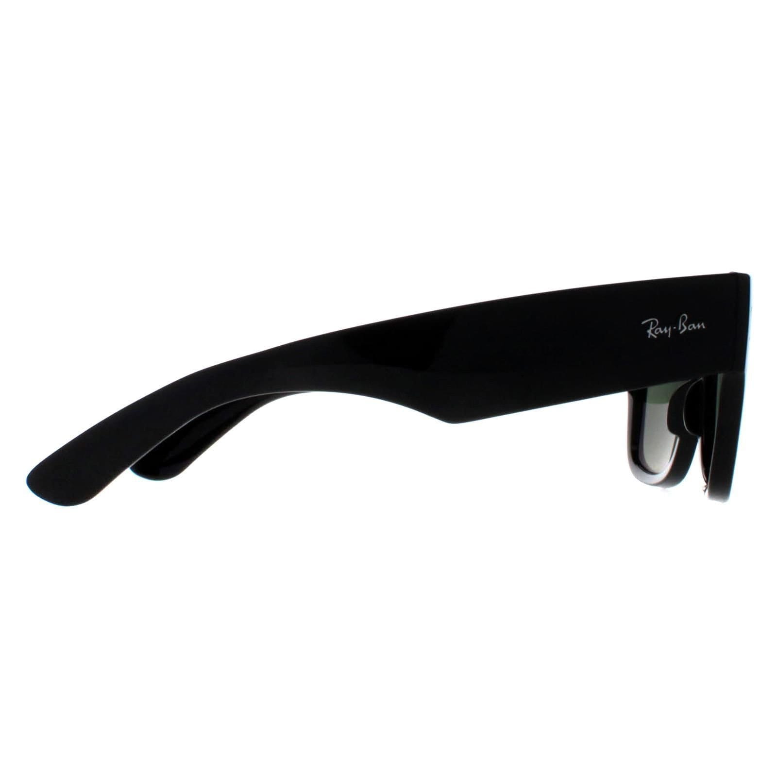 Ray-Ban Ray-Ban Men's Square Polished Black Green Polarized RB0840S Mega Wayfarer - 4