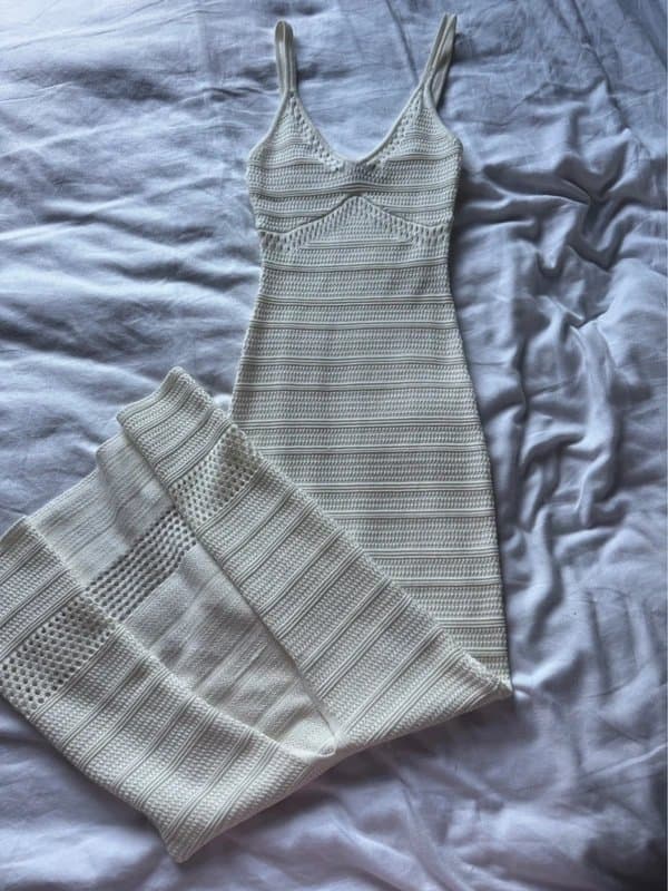 Bershka Bershka crochet long maxi dress