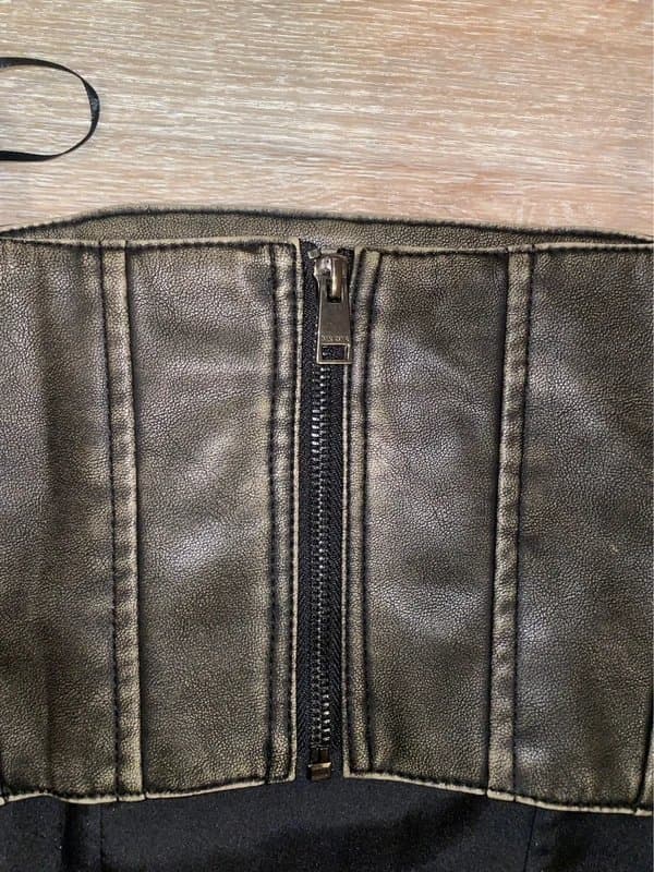 Bershka Bershka Leather-look Corset Top (Size M)