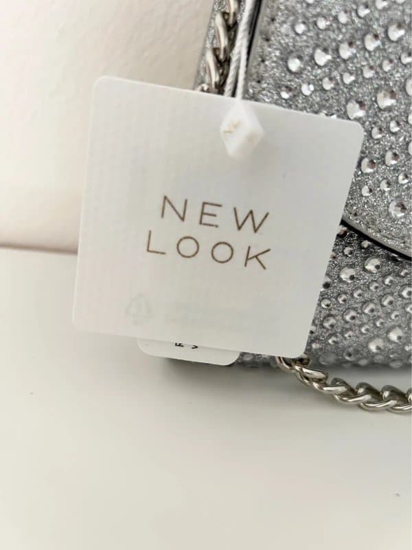 New Look New Look silver diamanté embellished bag. New with tags