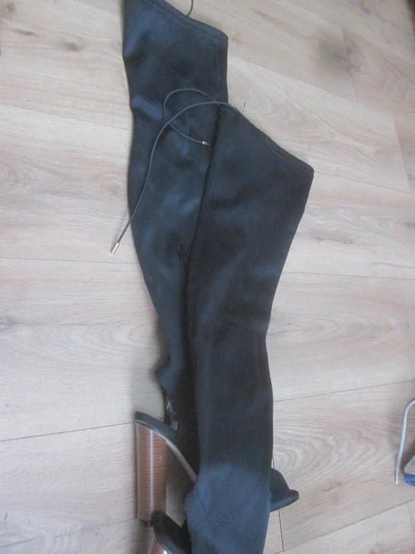Sweet suede Sweet Suede size 4 high block heel peep toe over the knee Boots Brand new without Tags