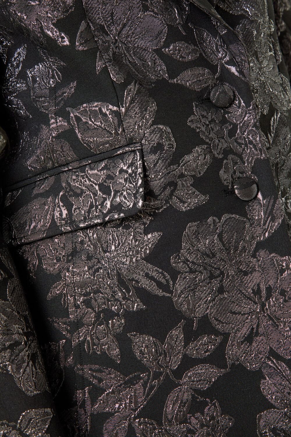 Dusk Dusk Women's Jacquard Print Blazer in Black - 4