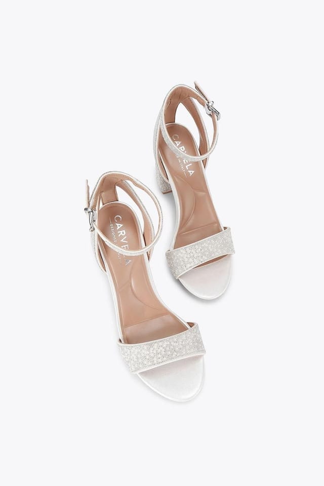 Carvela Carvela Women's 'Kianni' Fabric Heels in White - 2