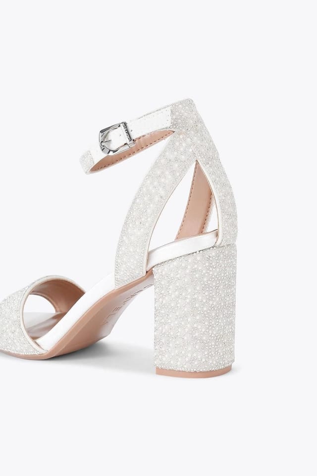 Carvela Carvela Women's 'Kianni' Fabric Heels in White - 3