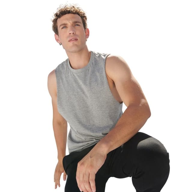 SF Men SF Men Men's High-Neck Vest Top in Grey - 2