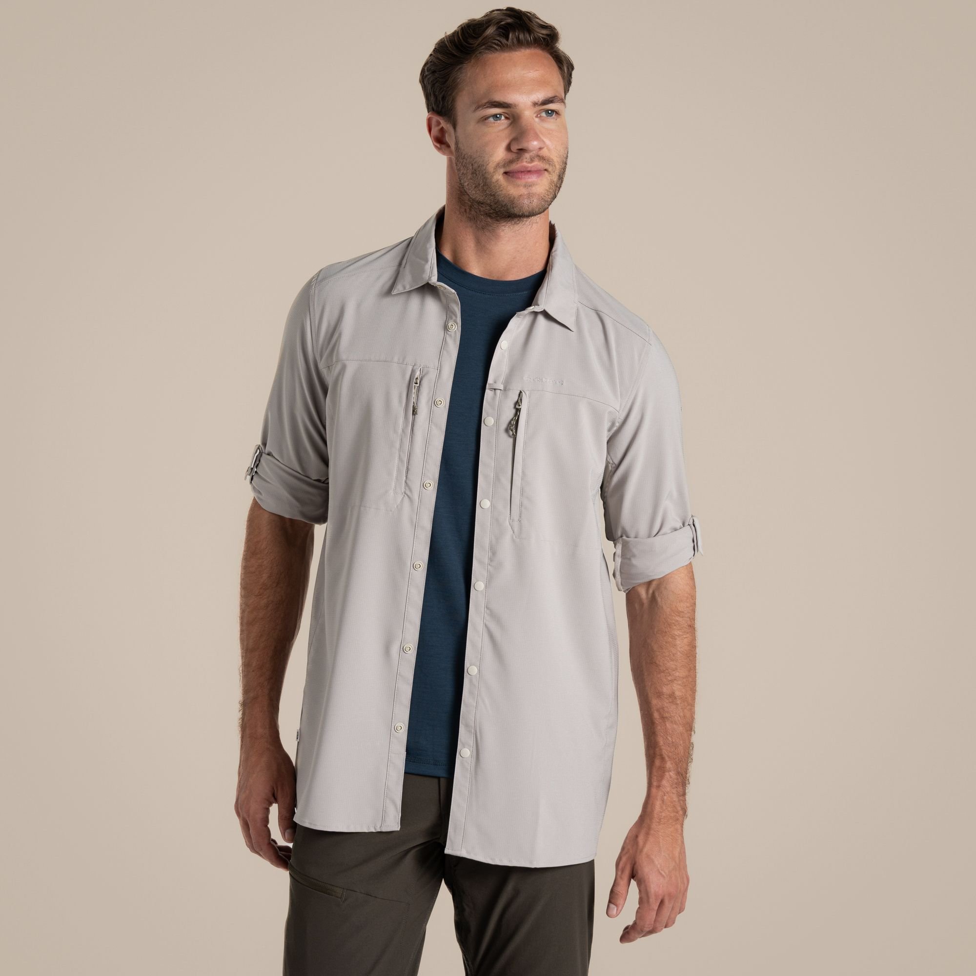 Craghoppers Craghoppers Men's Nosilife Pro' Long Sleeve Shirt in Cream - 3