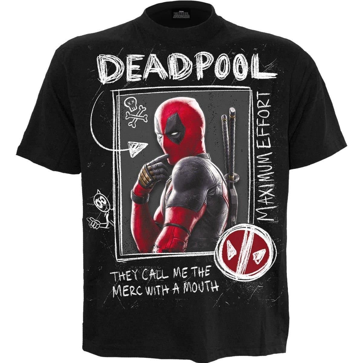 Spiral Spiral Men's DEADPOOL - WOLVERINE SKETCHES - T-Shirt Black