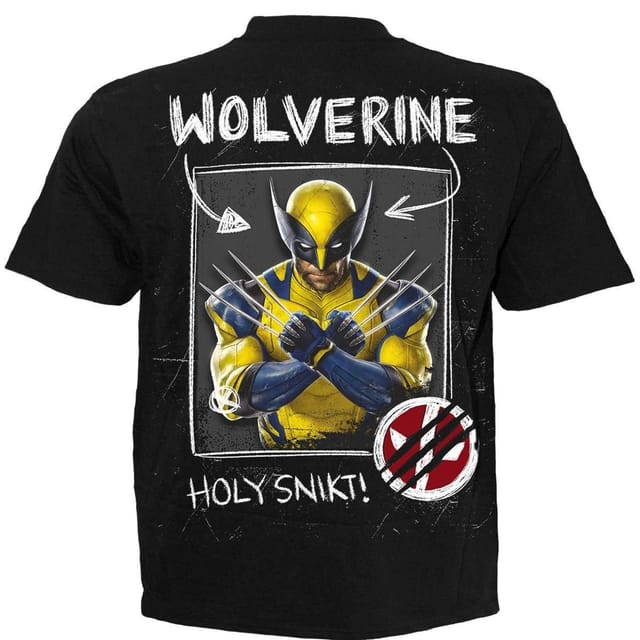 Spiral Spiral Men's DEADPOOL - WOLVERINE SKETCHES - T-Shirt Black - 2