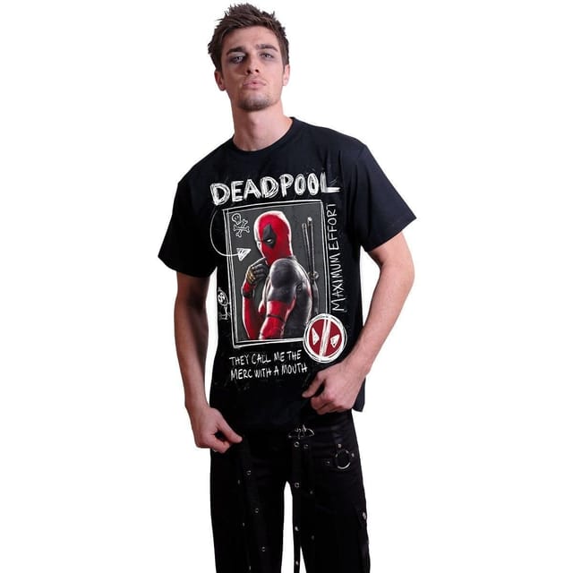Spiral Spiral Men's DEADPOOL - WOLVERINE SKETCHES - T-Shirt Black - 3