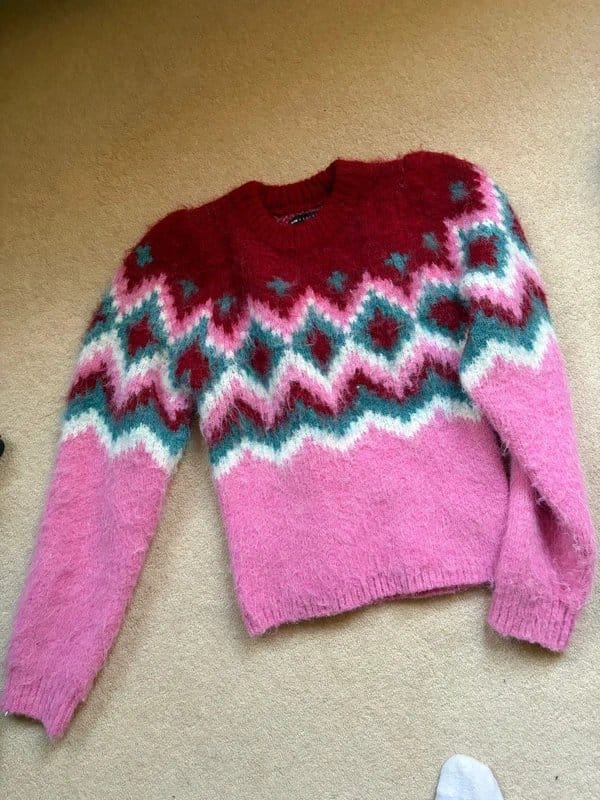 ASOS Pink Fair Isle Jumper