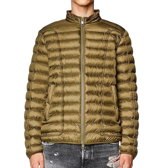 Diesel Diesel Men's Plain Green Padded Jacket - 3