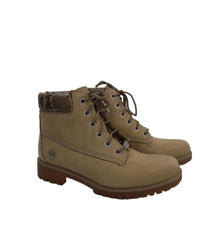 Timberland Timberland 6 Inch Boots Lace Up UK 5 Beige Leather Ankle Low Heel Chunky Sole
