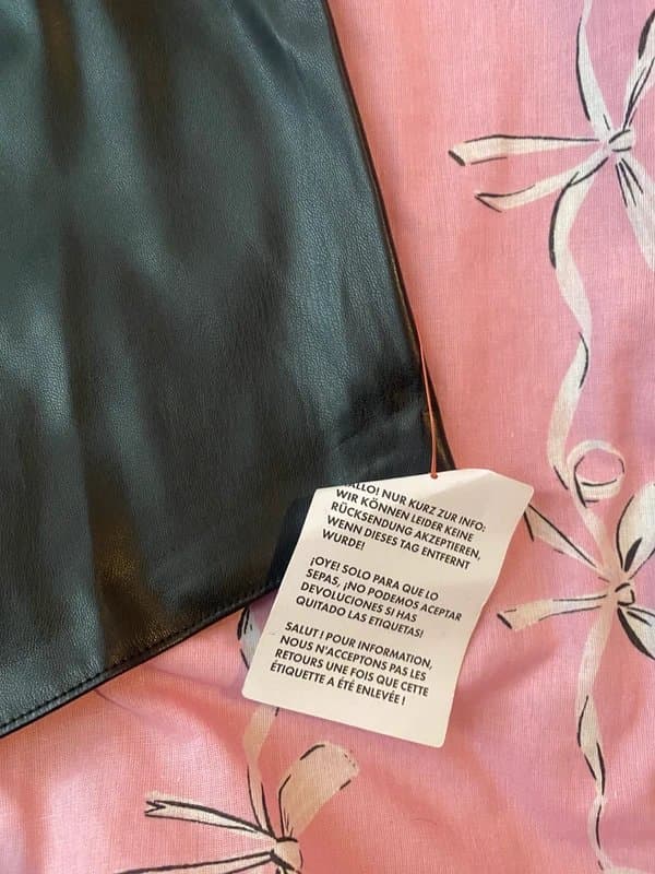 ASOS Asos Design Size 18 Black Fuax Leather Mini Skirt