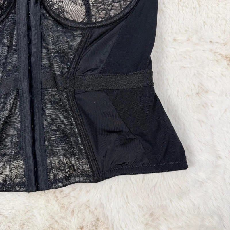 New Look New Look Stretch Mesh Lace Overlay Fitted Corset Top