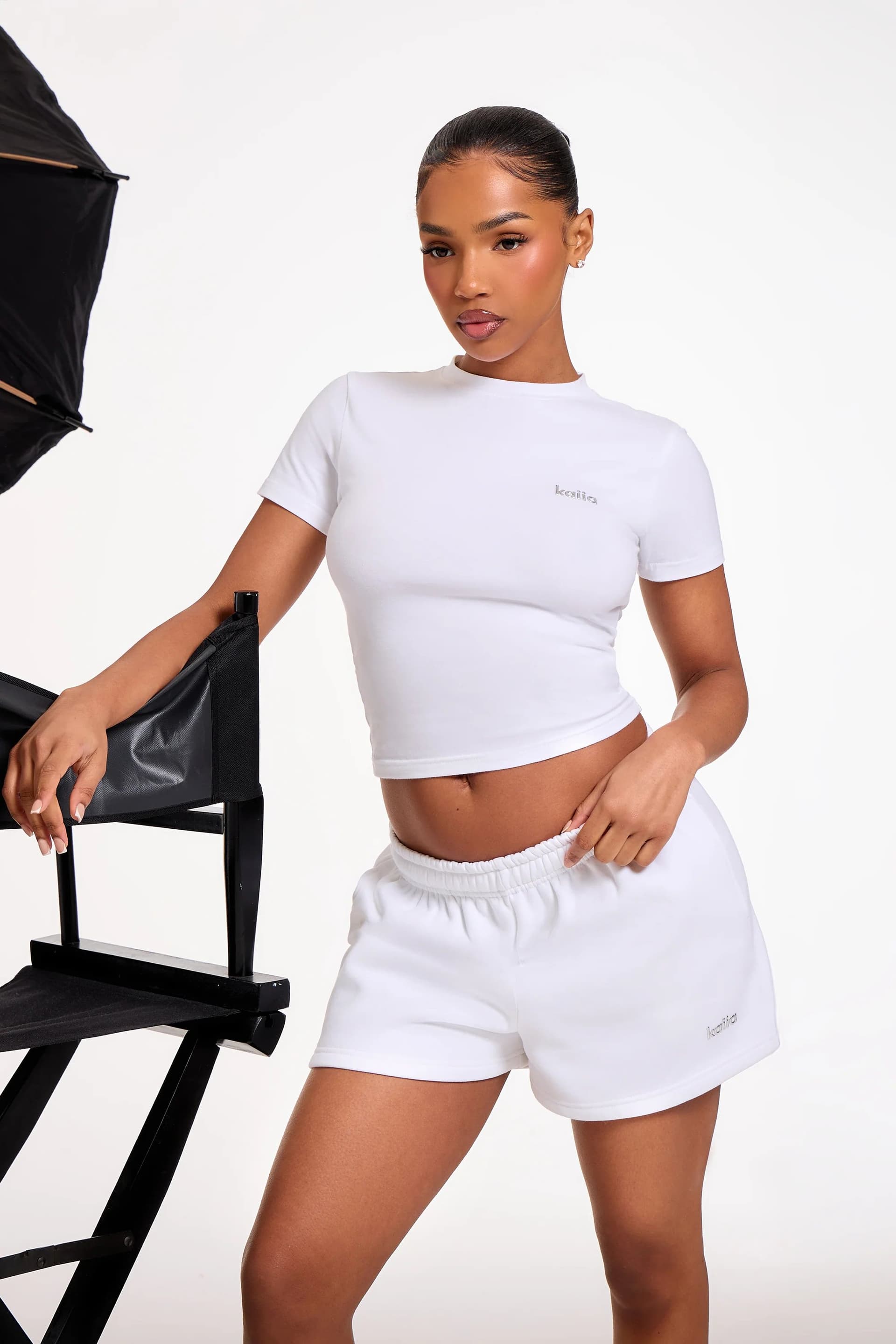 Kaiia Kaiia White Logo Baby Tee