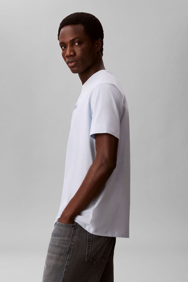 Calvin Klein Calvin Klein Men's Standard Logo 30S Crew Neck Tee Blue - 2