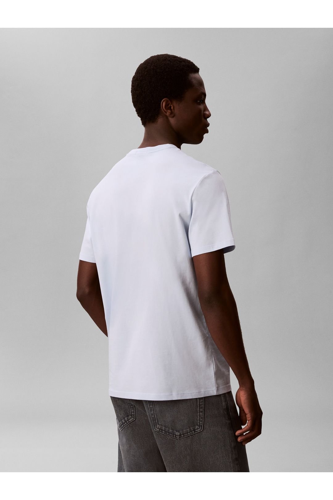 Calvin Klein Calvin Klein Men's Standard Logo 30S Crew Neck Tee Blue - 3