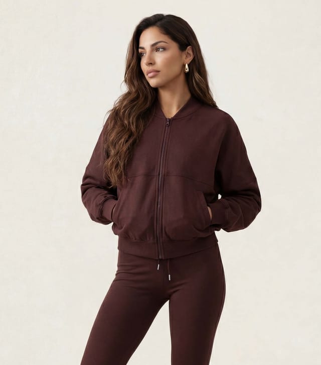 Urban Bliss Women's Brown Bomber Jacket and Trousers Set Urban Bliss New Look - 2