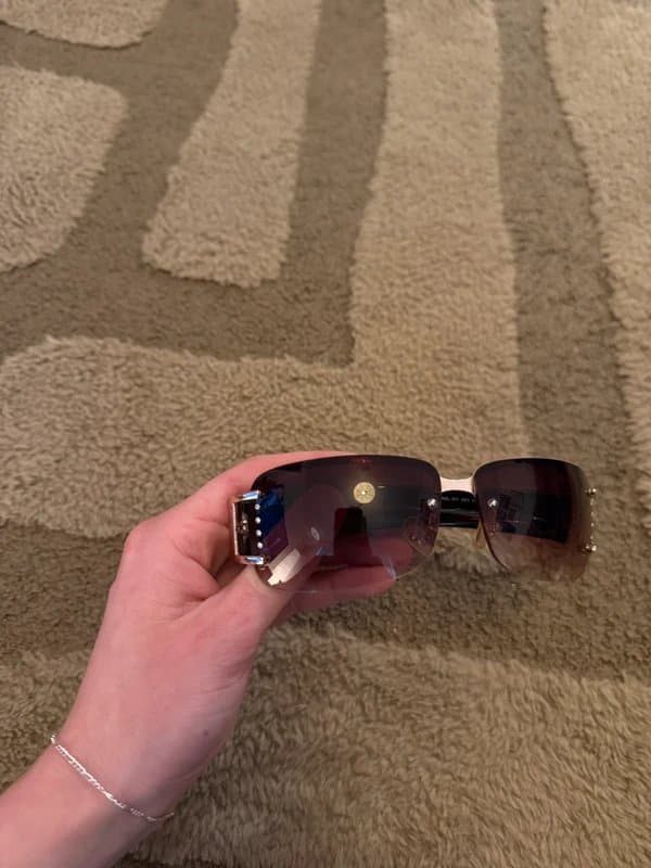 New Look Y2K Rimless Embellished Sunglasses