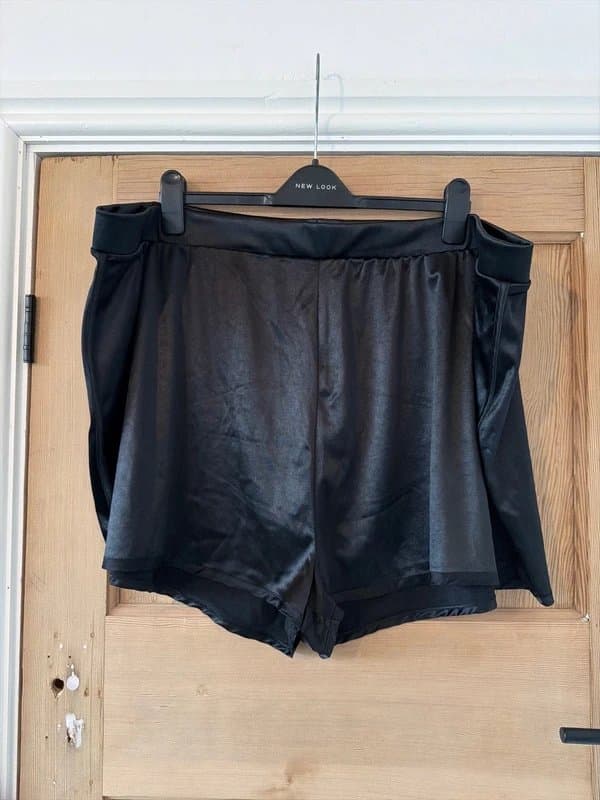 ASOS Black Satin Shorts