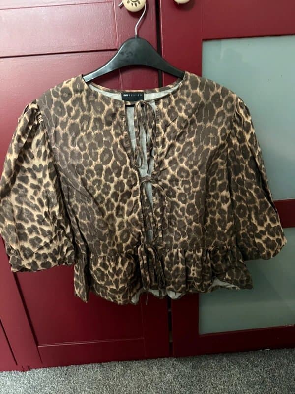 ASOS Asos leopard tie top