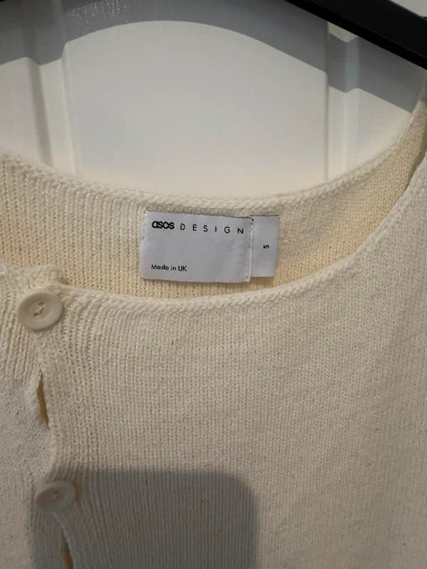 ASOS Design ASOS design women’s cream knit waistcoat