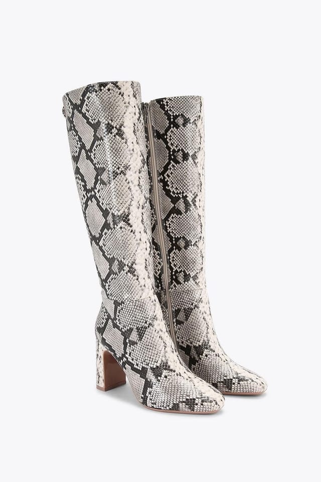 Carvela Carvela Women's 'Jackpot Knee' Snake Print Boots in Black - 2