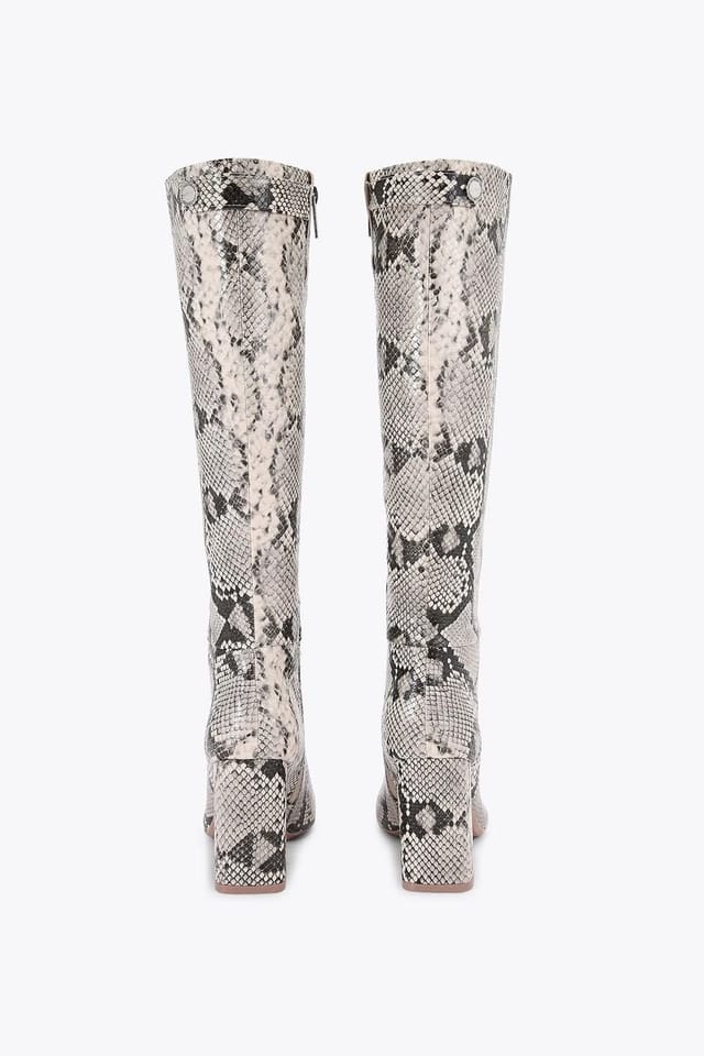 Carvela Carvela Women's 'Jackpot Knee' Snake Print Boots in Black - 3