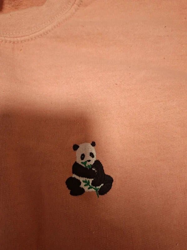 Topshop Topsham panda embroidered sweatshirt