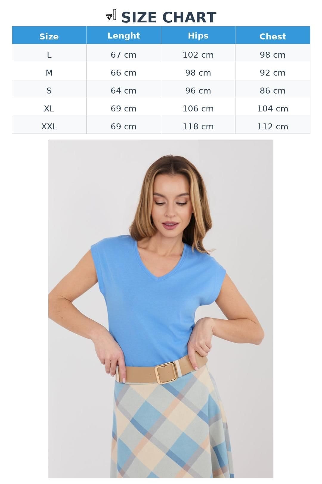Love Lace Love Lace Women's Classic Character V Neck Cotton Modal T-Shirt in Blue - 4