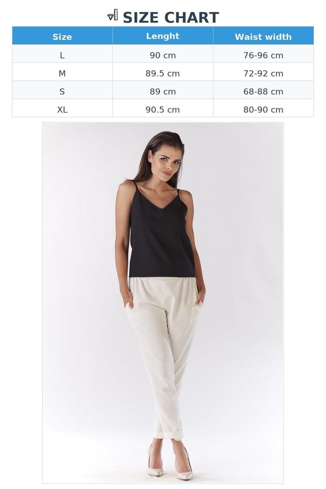 Love Lace Love Lace Women's Elastic Waist Loose Summer Trousers in Beige - 3