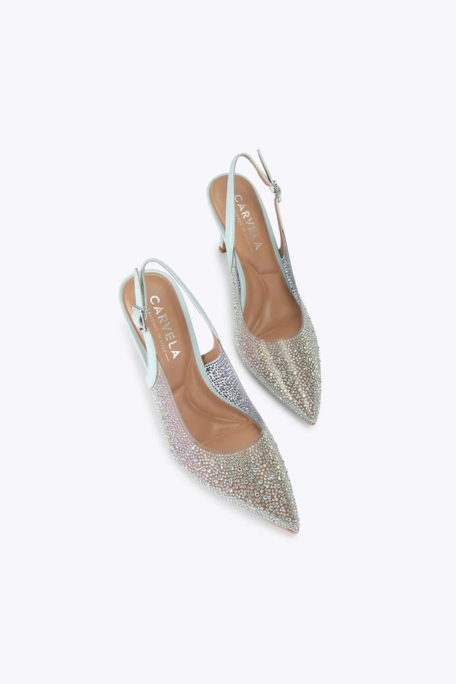Carvela Carvela Women's 'Positano Vinyl Sling Back' Heels in Turquoise - 2